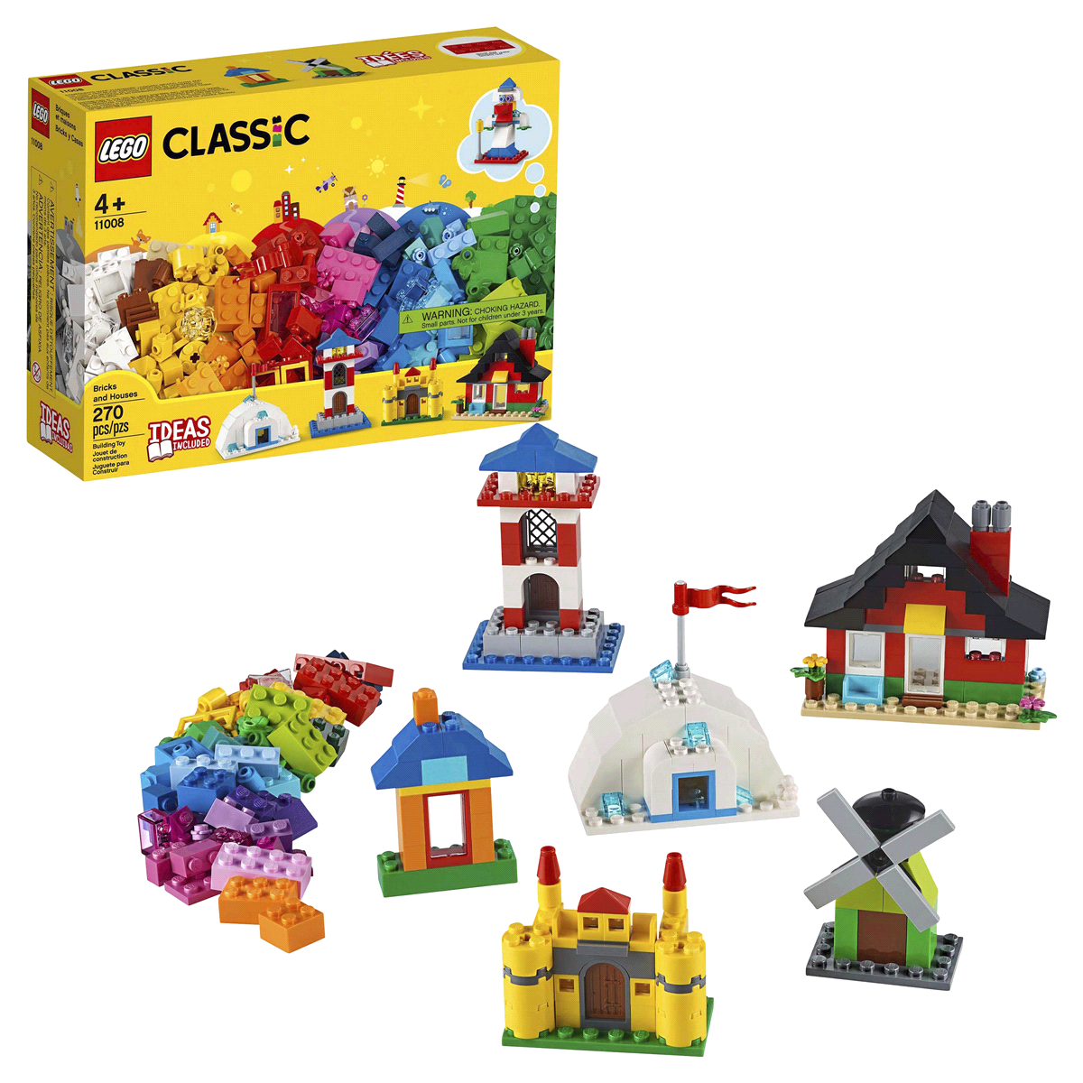 slide 1 of 1, LEGO Classic Bricks and Houses 11008 Kids' Building Toy Starter Set, 1 ct
