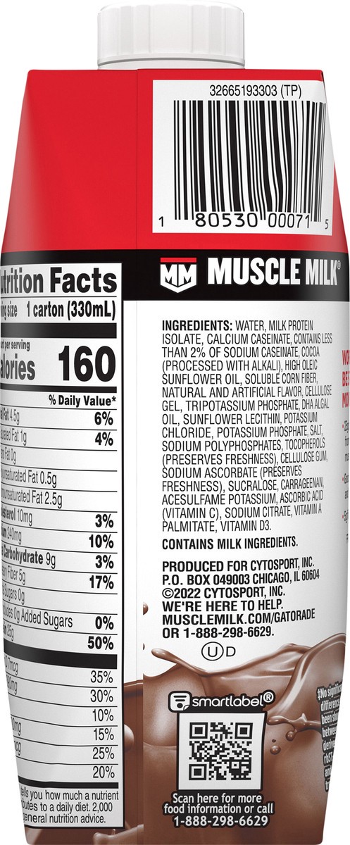 slide 3 of 6, CytoSport Muscle Milk Protein Shake, 11 fl oz