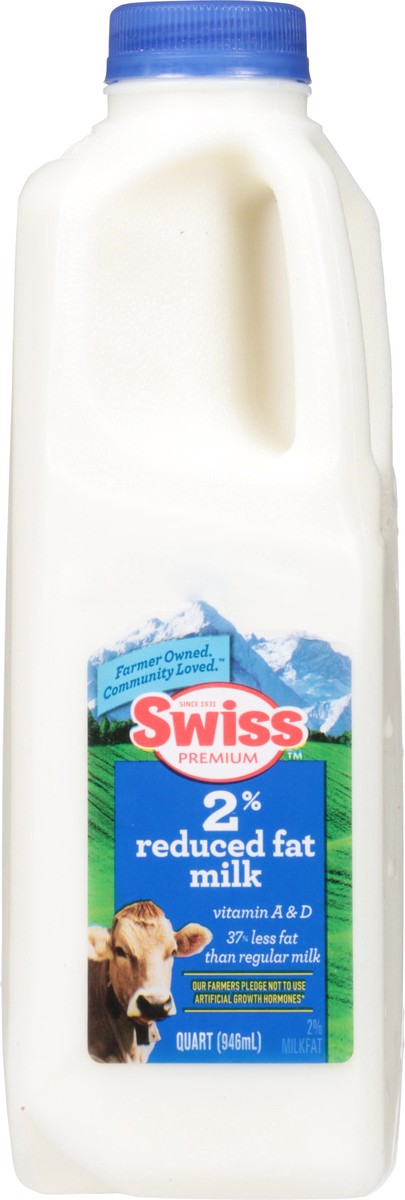 slide 1 of 9, Swiss 2% Reduced Fat Milk 1 qt, 1 qt