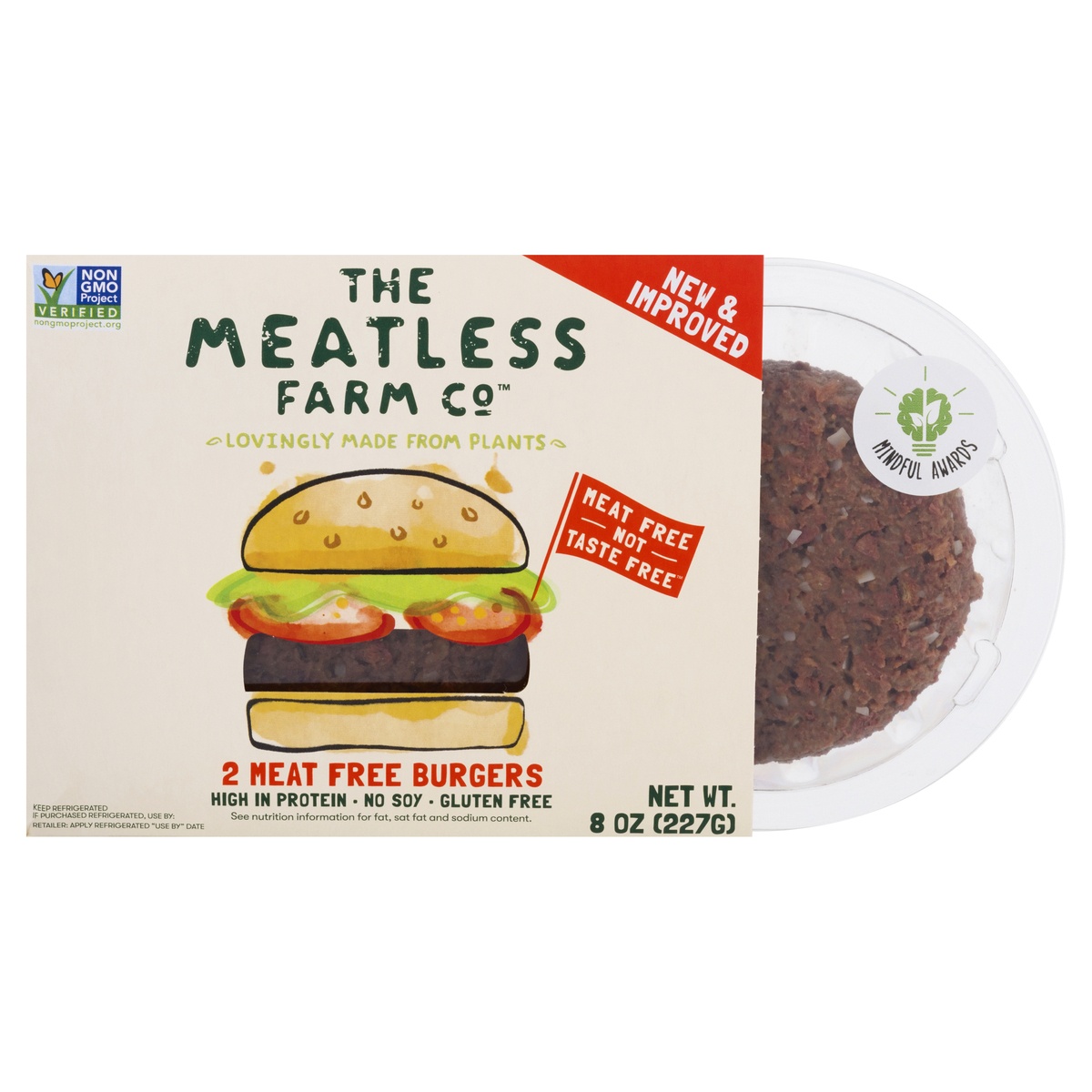 slide 1 of 1, Meatless Farm Burgers, Meat Free, 2 ct