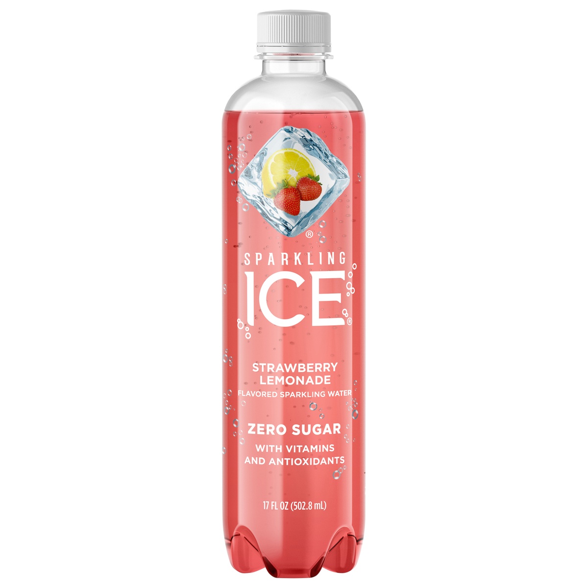 slide 1 of 9, Sparkling ICE Strawberry Lemonade Bottle, 17 fl oz