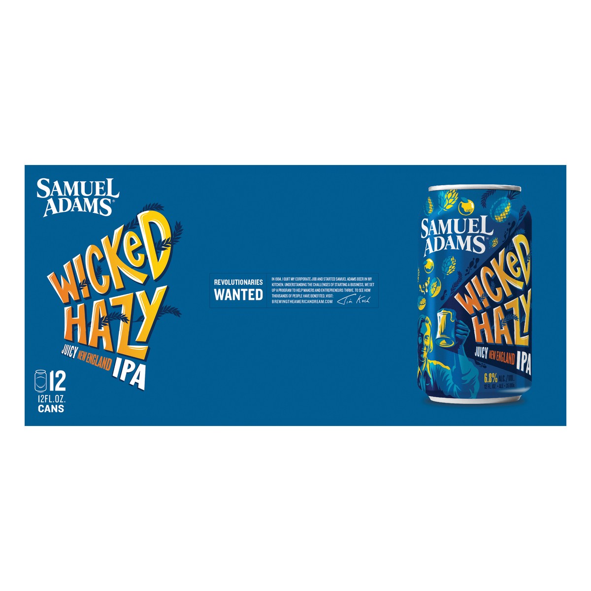 slide 8 of 8, Samuel Adams Wicked Hazy New England IPA Beer (12 fl. oz. Can, 6pk.), 6 ct; 12 oz