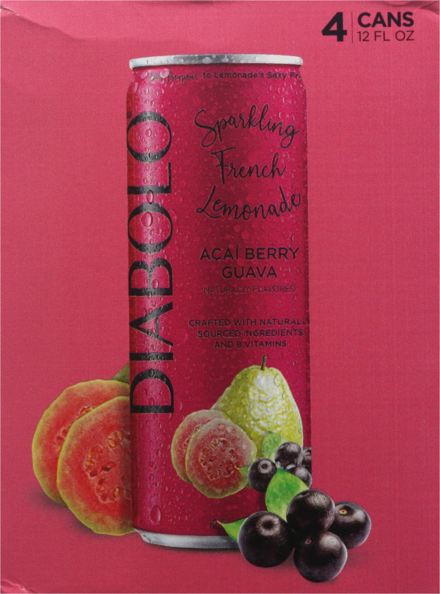 slide 2 of 11, DIABOLO Acai Berry Guava Sparkling French Lemonade 4 - 12 fl oz Cans, 4 ct
