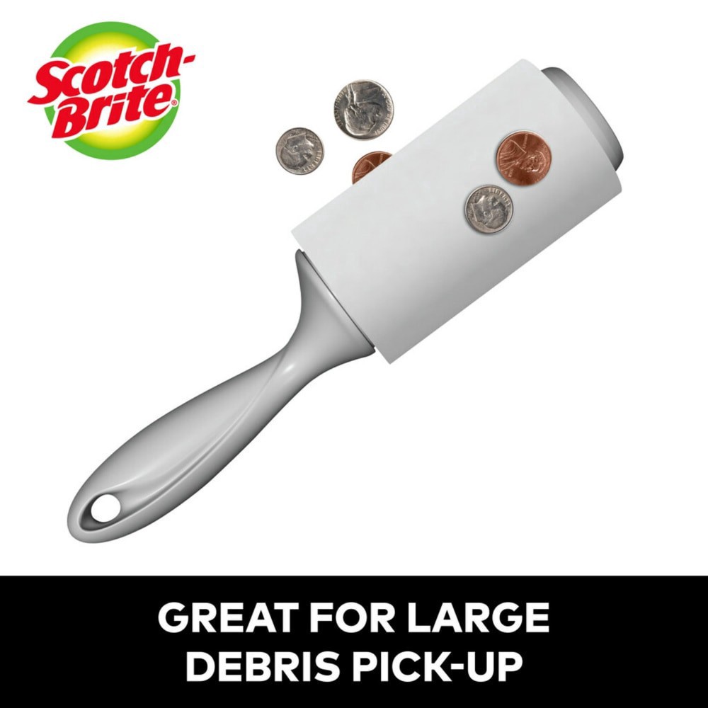 slide 5 of 5, Scotch-Brite 50 Percent Stickier Lint Roller, 1 ct