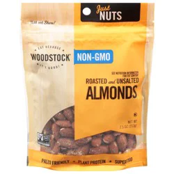 Woodstock Roasted & Unsalted Almonds 7.5 oz