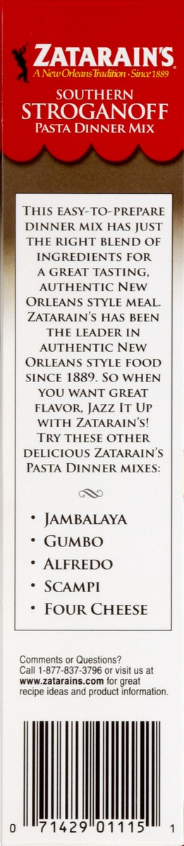 slide 2 of 4, Zatarain's Southern Stroganoff Pasta Dinner Mix, 6.5 oz, 6.5 oz