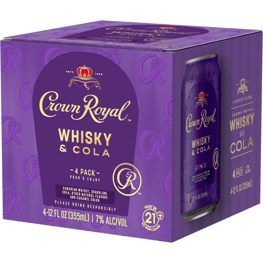 slide 1 of 5, Crown Royal Whisky & Cola Cocktail, 355 ml