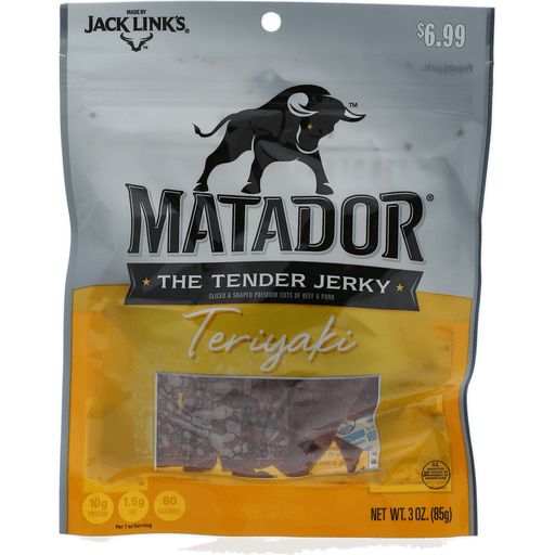 slide 5 of 5, Matador Teriyaki Jerky, 3 oz