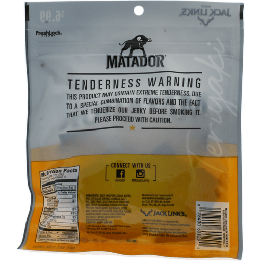 slide 4 of 5, Matador Teriyaki Jerky, 3 oz