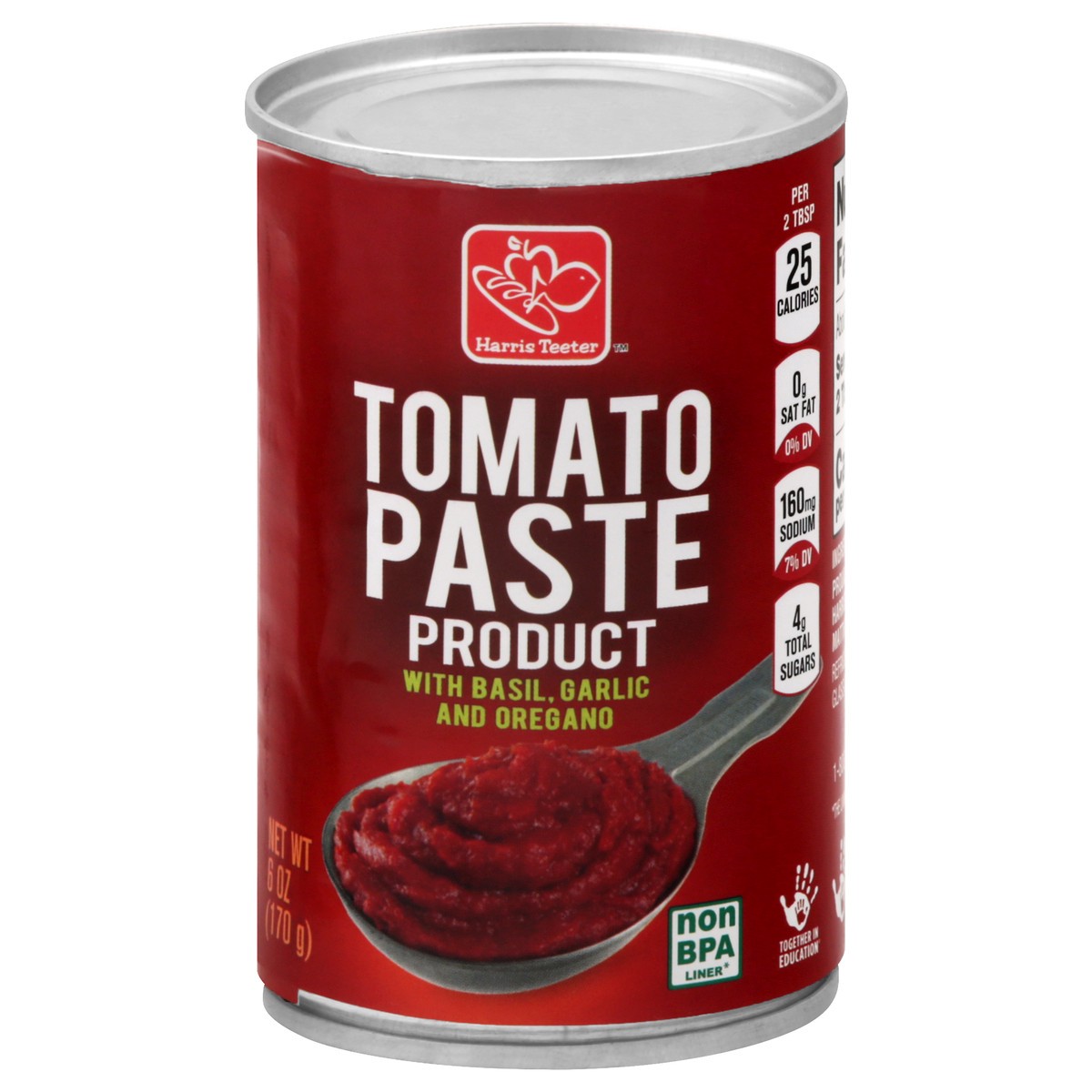 slide 1 of 8, Harris Teeter Tomato Paste - With Basil, Garlic & Oregano, 6 oz