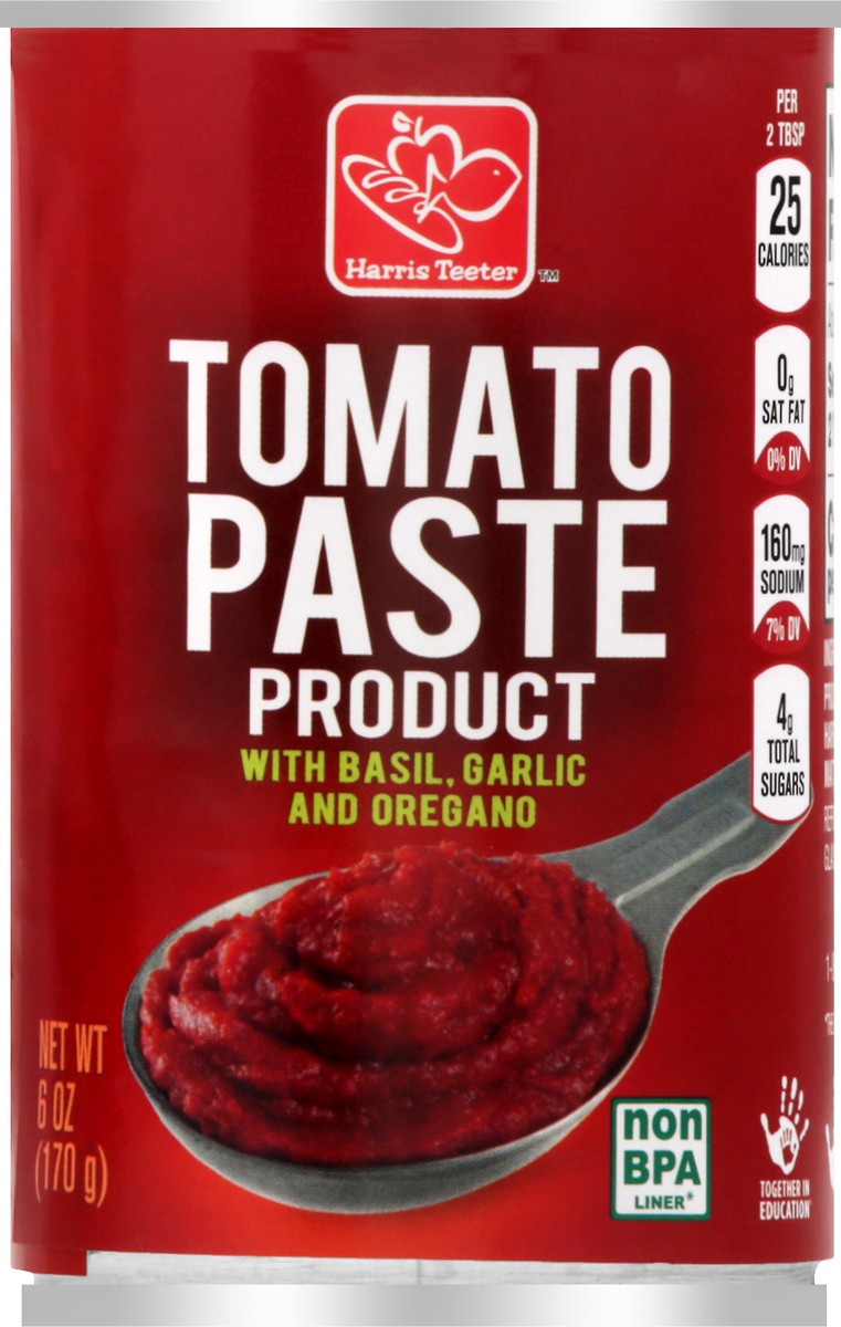 slide 3 of 8, Harris Teeter Tomato Paste - With Basil, Garlic & Oregano, 6 oz