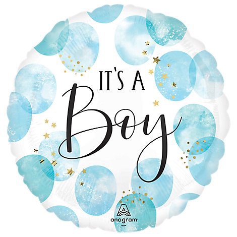 slide 1 of 1, Baby Boy Balloon Mylar Standard 18 Inch - Each, 1 ct