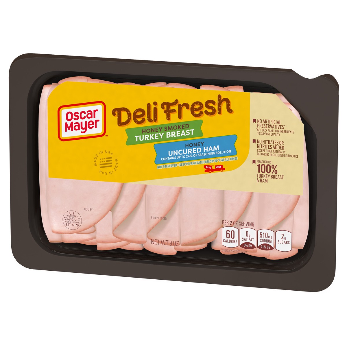 Oscar Mayer Deli Fresh Honey Smoked Turkey Breast & Honey Uncured Ham ...