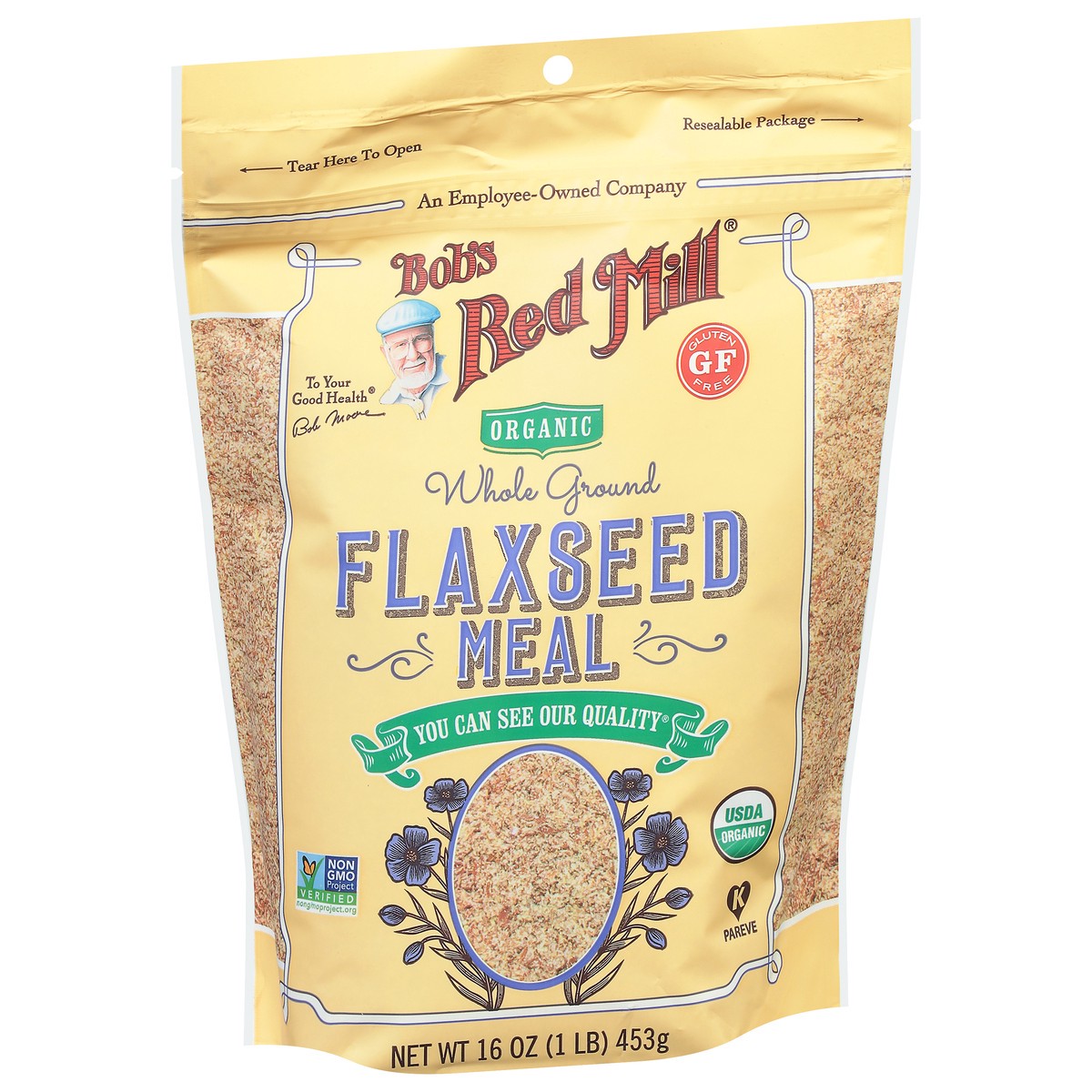 slide 5 of 9, Bob's Red Mill Whole Ground Organic Flaxseed Meal 16 oz, 16 oz