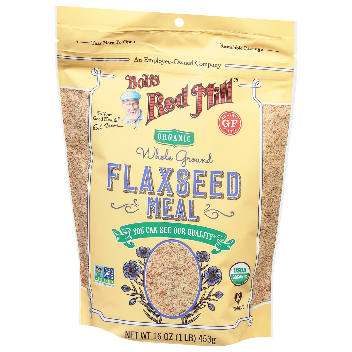 slide 2 of 9, Bob's Red Mill Whole Ground Organic Flaxseed Meal 16 oz, 16 oz