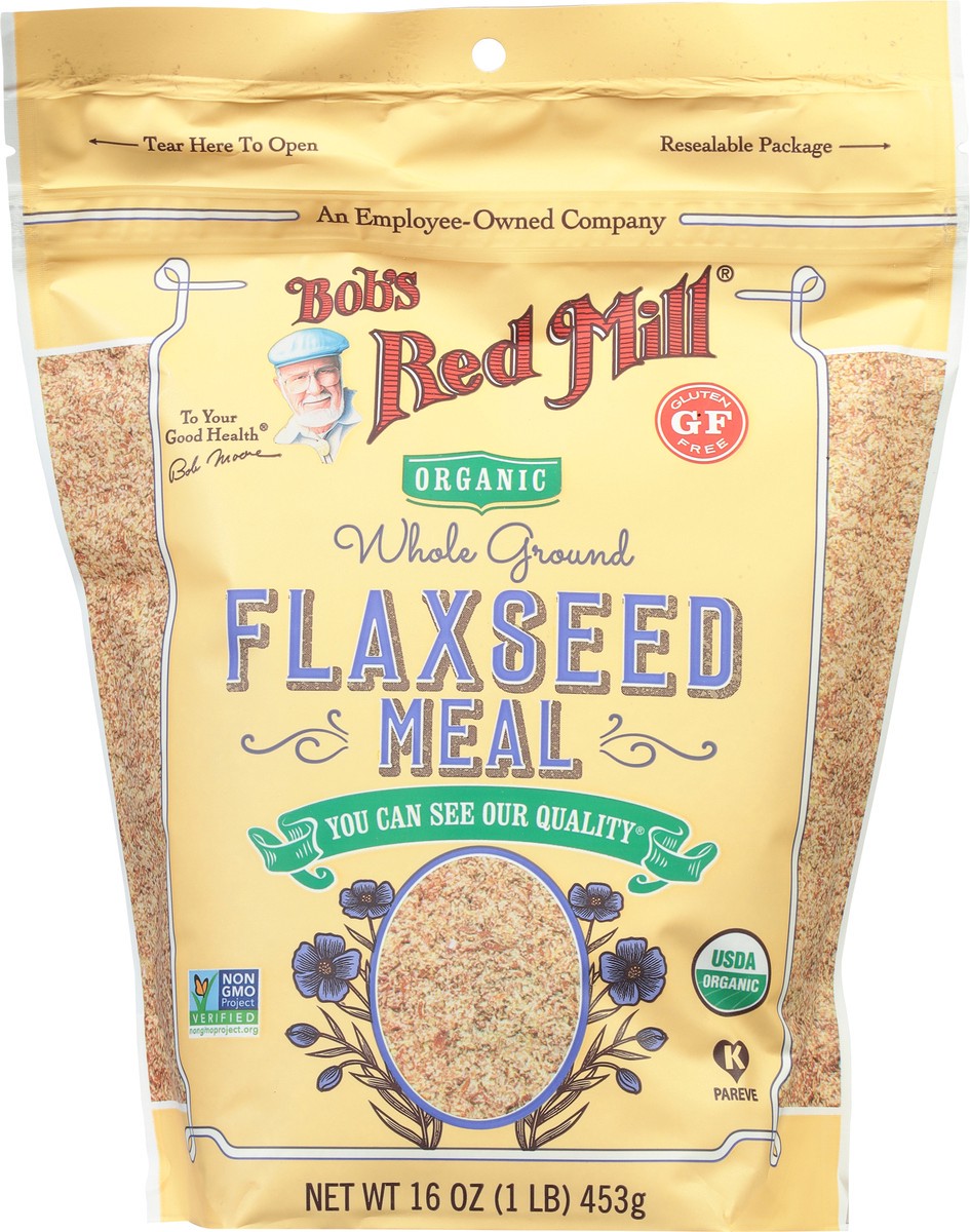 slide 8 of 9, Bob's Red Mill Whole Ground Organic Flaxseed Meal 16 oz, 16 oz