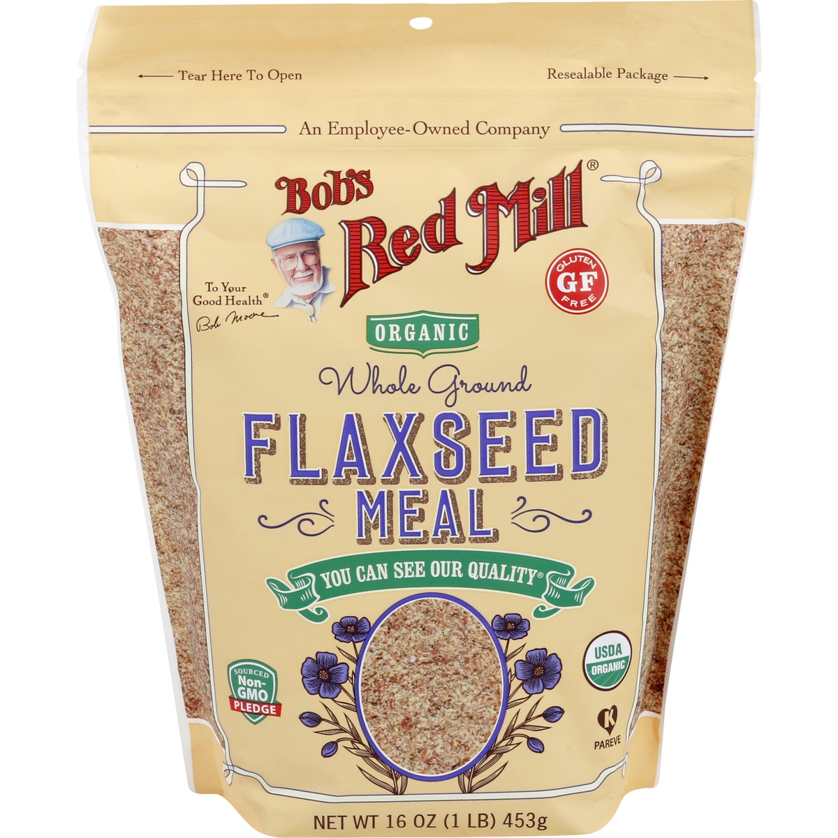 slide 1 of 1, Bob's Red Mill Organic Flaxseed Meal, 16 oz