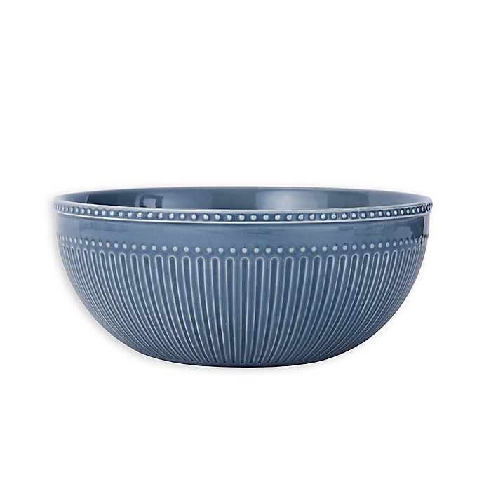 slide 1 of 2, Mikasa Italian Countryside Accents Fluted Vegetable Bowl - Blue, 1 ct