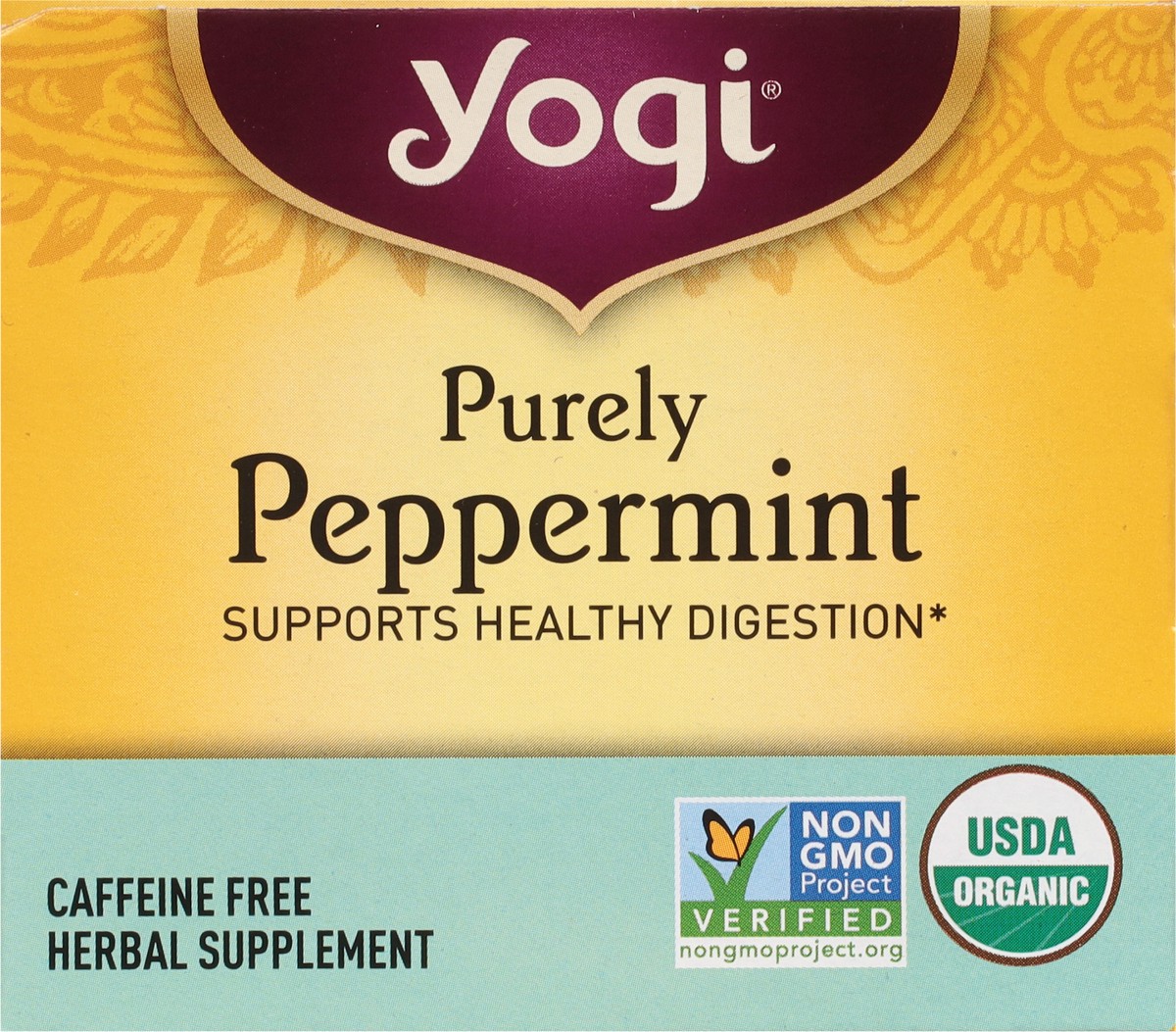 slide 6 of 9, Yogi Tea Purely Peppermint, Organic Herbal Tea, Wellness Tea Bags, 16 Count, 16 ct
