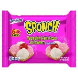 Marinela Sponch Coconut and Strawberry Marshmallow Cookies, 6 packs, 9.54 oz