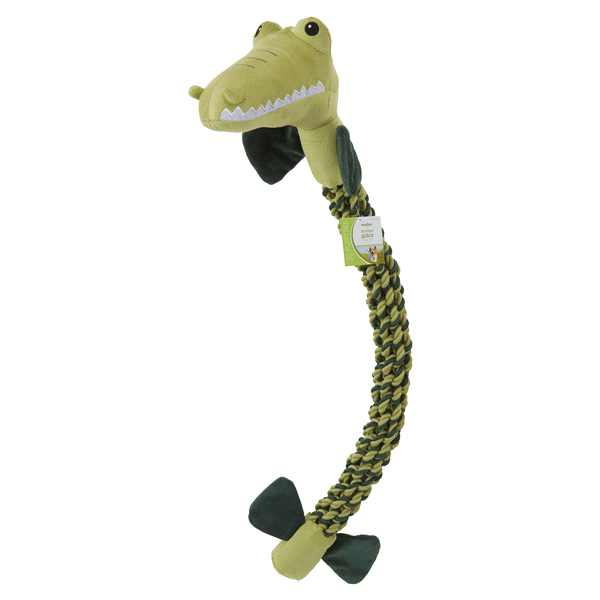 slide 1 of 1, Meijer Into The Wild XL Rope Gator Dog Toy, 1 ct