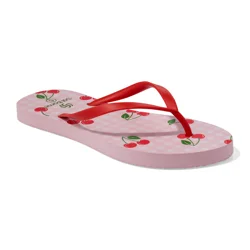 Sol Borne Women's Sophia Gingham Flip Flops, Pink, Size 9