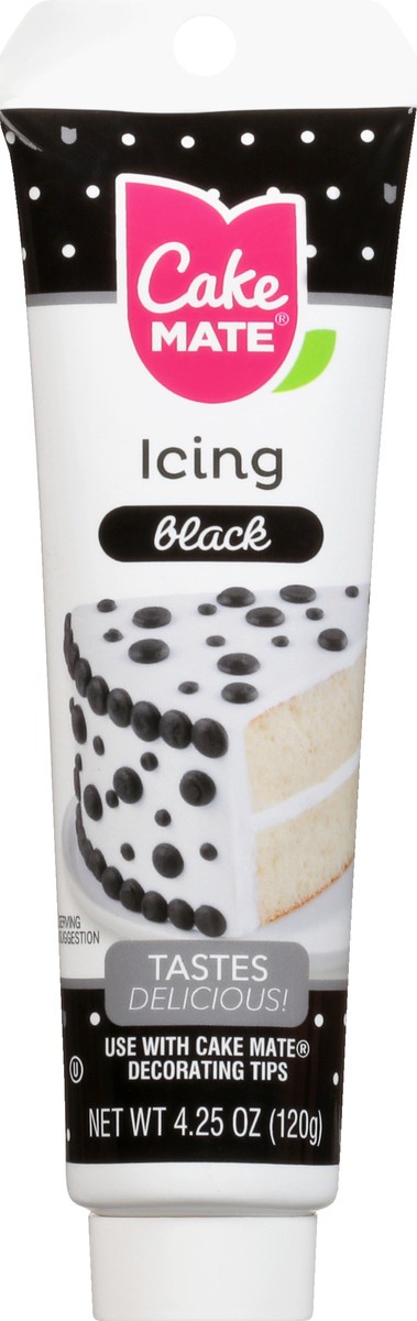 slide 1 of 10, Cake Mate Black Icing Cake Decoration, 4.25 oz