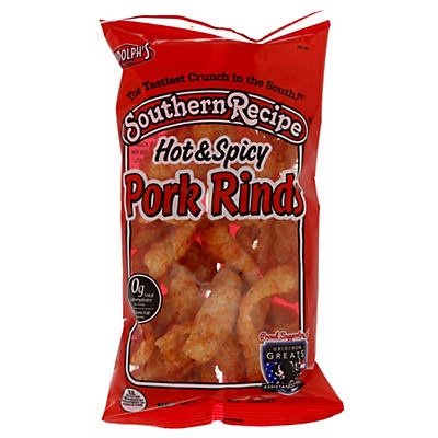 slide 1 of 1, Southern Recipe Hot Spicy Pork Rinds, 1.75 oz