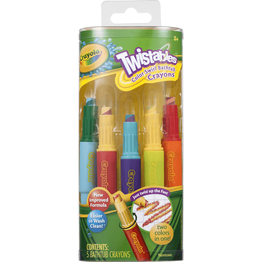 slide 4 of 8, Crayola Twistables Color Swirl Bathtub Crayons, 5 ct