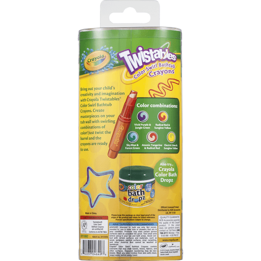 slide 8 of 8, Crayola Twistables Color Swirl Bathtub Crayons, 5 ct