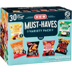 H-E-B Must Haves Chip & Popcorn Variety Pack 1 oz Bag