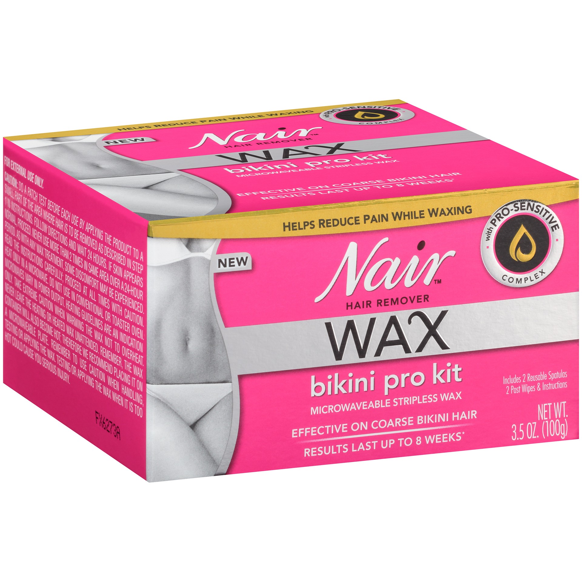 slide 3 of 3, Nair Hair Remover Wax Bikini Pro Kit, 3.5 oz