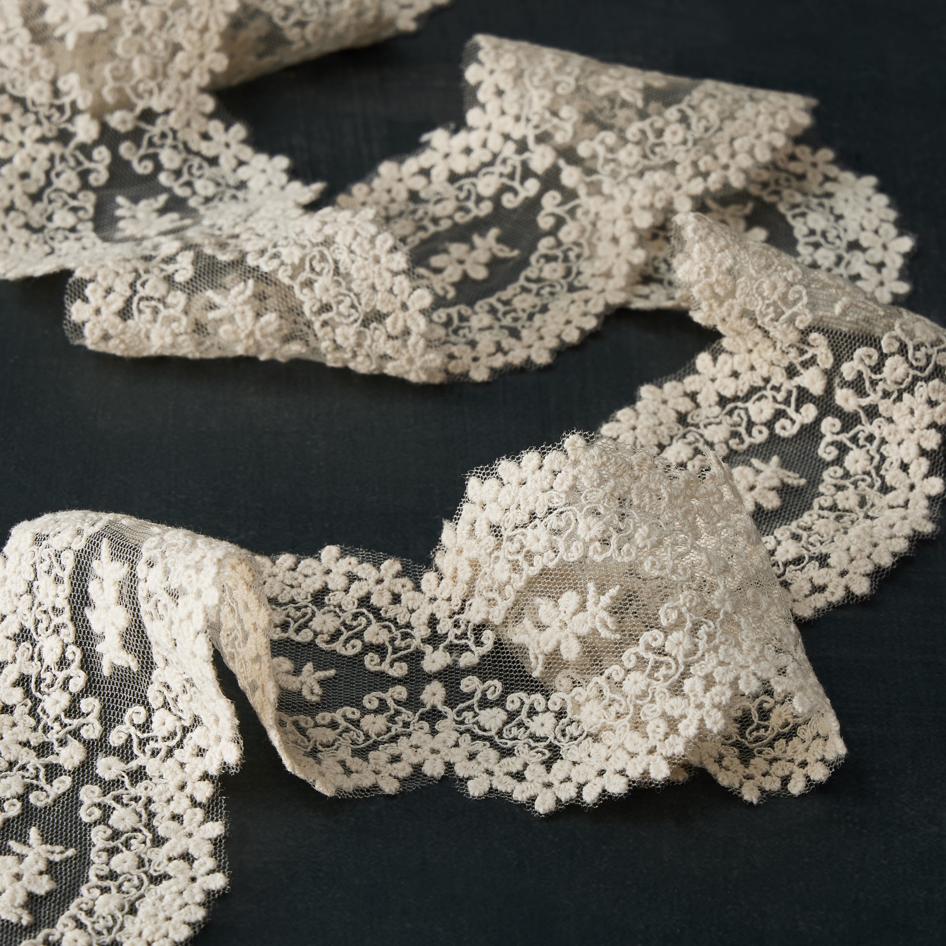 slide 4 of 4, 2" X 2yd. Lace Floral Ribbon By Celebrate It, 2 in x 2 yd