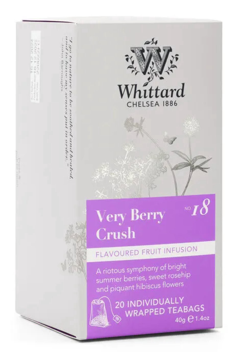 slide 1 of 1, Whittard Classic Very Berry Crush Tea, 20 ct