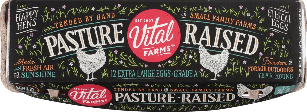 slide 2 of 4, Vital Farms Xtra Large Pasture-Raised Eggs, 12 ct