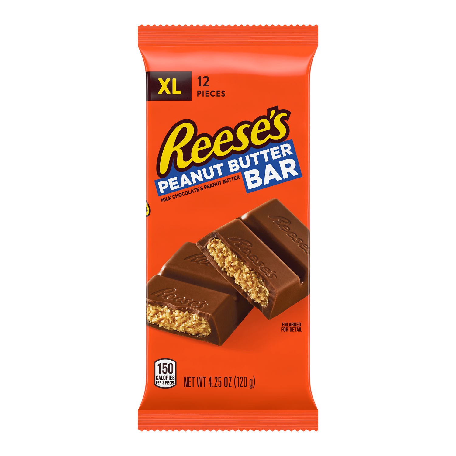 slide 6 of 7, Reese's Milk Chocolate Peanut Butter XL, Candy Bars, 4.25 oz (12 Count, 12 Pieces), 12 ct