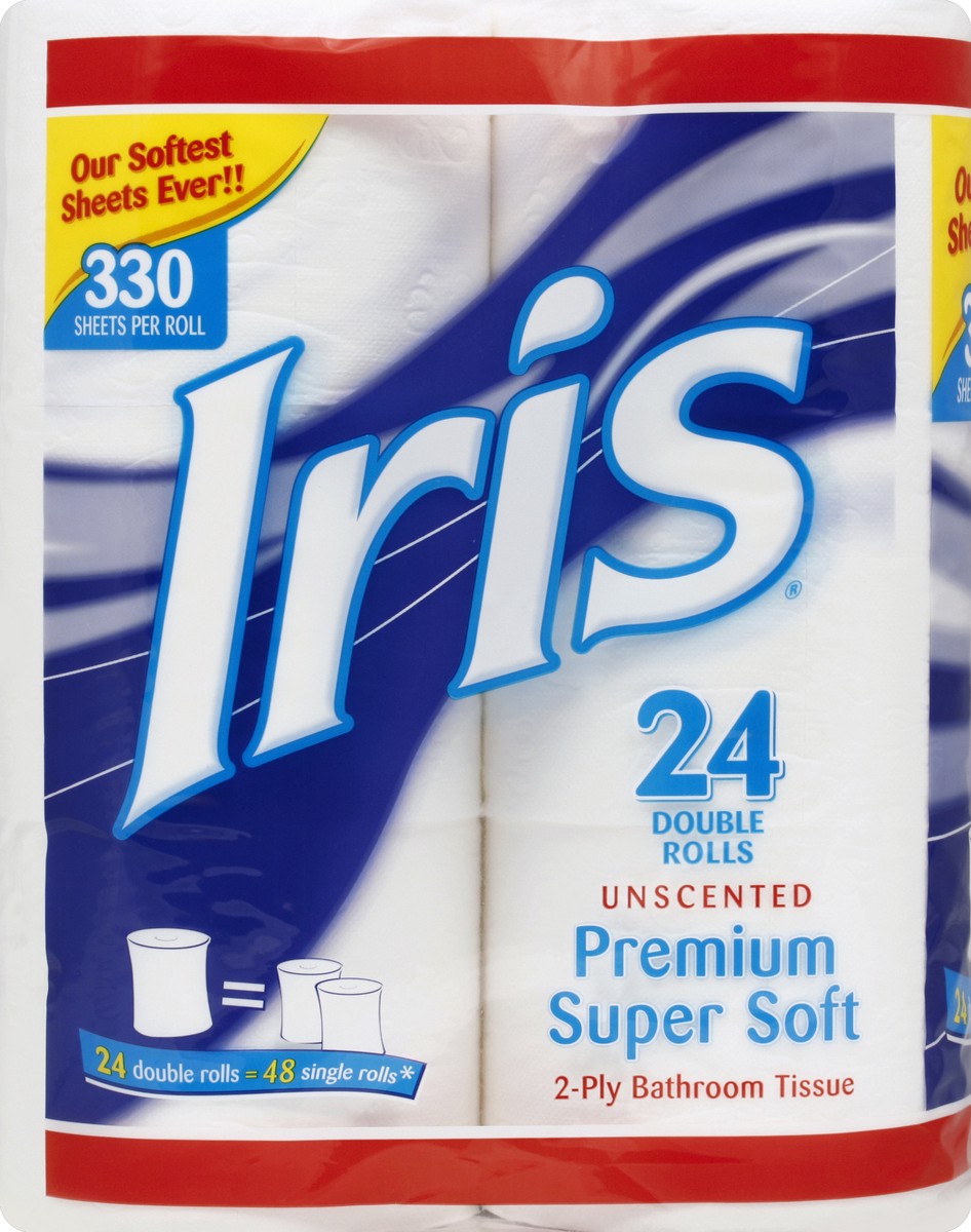 slide 2 of 8, IRIS Bathroom Tissue 24 ea, 24 ct