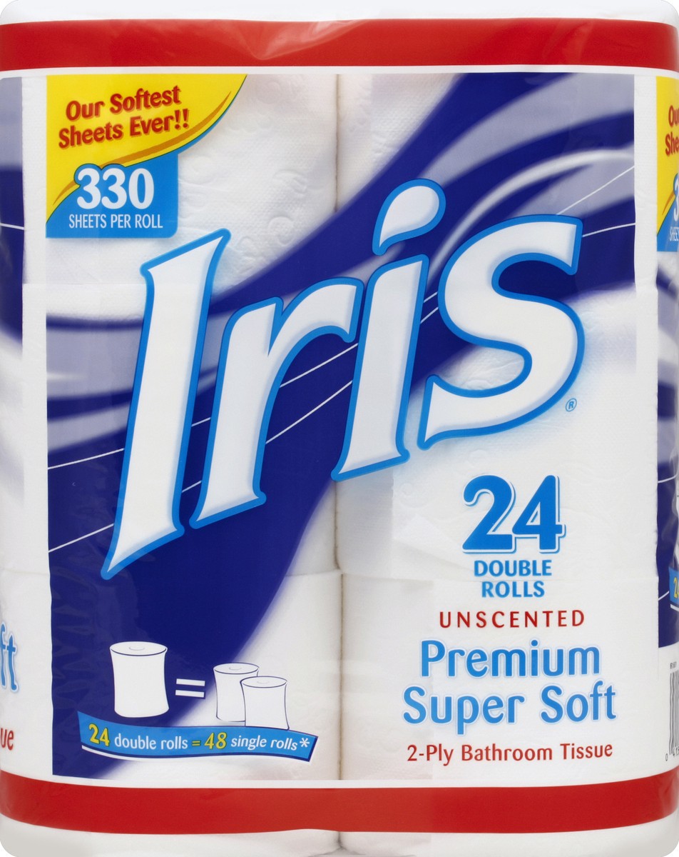 slide 7 of 8, IRIS Bathroom Tissue 24 ea, 24 ct