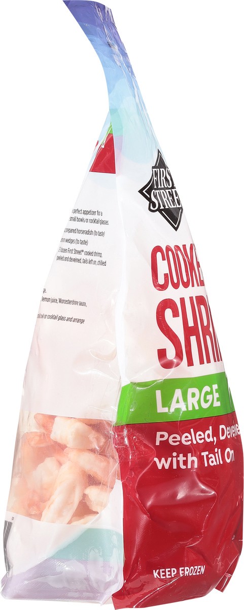 slide 11 of 13, First Street 41/50 Cooked Shrimp Tail On, 2 lb