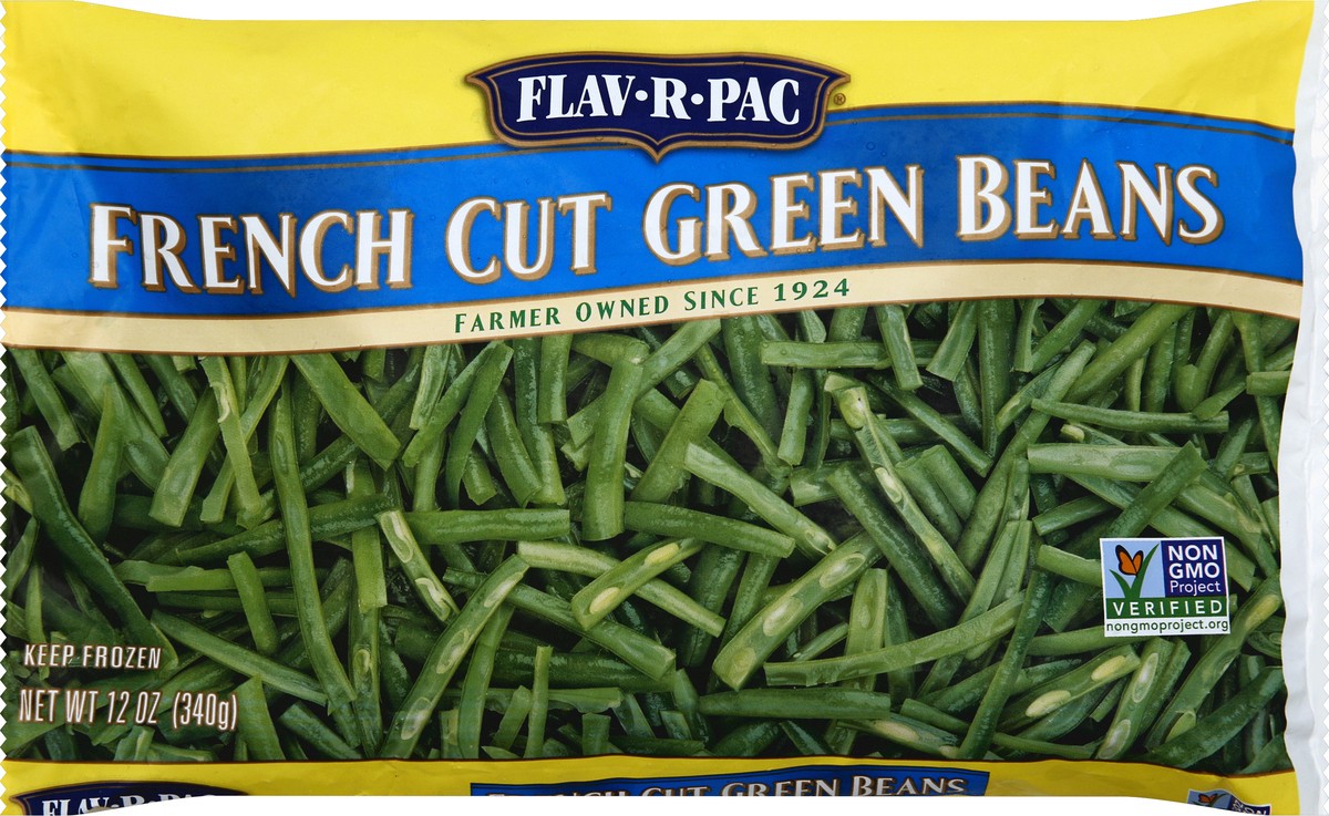 slide 5 of 6, Flav-R-Pac Frozen French Cut Green Beans, 12 oz