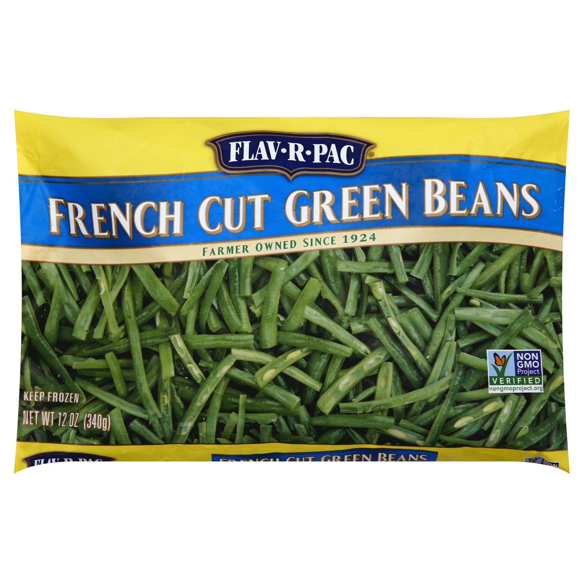 slide 1 of 6, Flav-R-Pac Frozen French Cut Green Beans, 12 oz