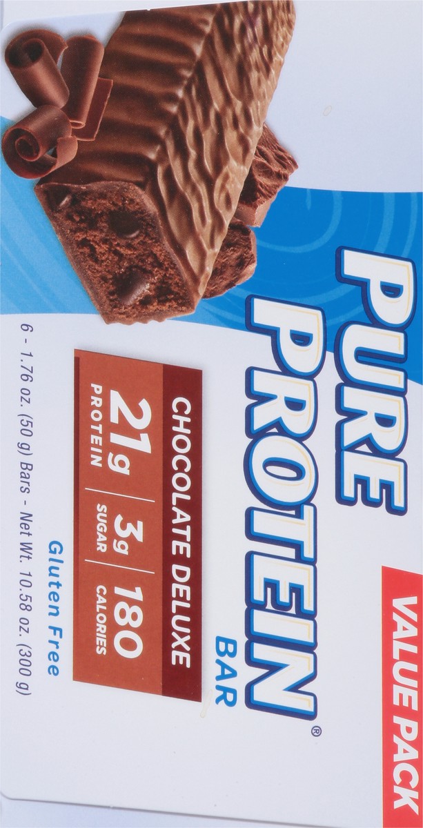 slide 5 of 9, Pure Protein Bars, Chocolate Deluxe, 21 g Protein, 1.76 oz, 6 ct, 6 ct