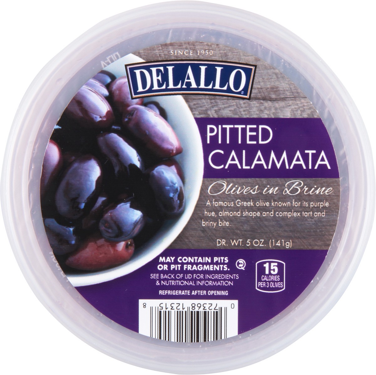 slide 4 of 9, DeLallo Pitted Calamata Olive Cup In Brine, 5 oz
