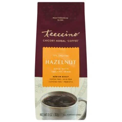Teeccino Chicory Herbal Coffee Alternative, Hazelnut 75% Organic - 11 oz