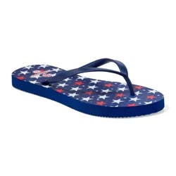 Sol Borne Women's Sophia Americana Flip Flops, Blue, Size 11