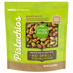 Simple Truth Roasted & Salted No Shell Pistachios - 12 oz