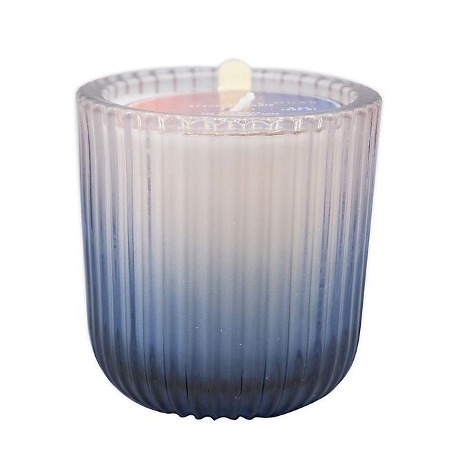 slide 1 of 1, O&O by Olivia & Oliver Citrus White Musk Fluted Glass Votive Candle, 9 oz