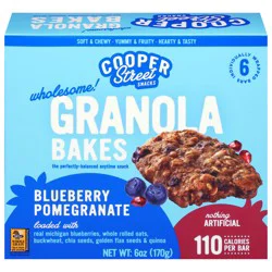 Cooper Street Cookies Wholesome! Blueberry Pomegranate Granola Bakes 6 Bars