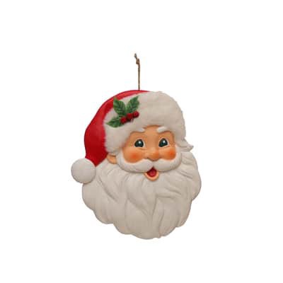 slide 1 of 3, 10" Smiling Santa Wall Decor By Ashland, 8.75 in x 1.5 in x 10 in