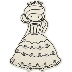Cousin Lrg Wood Painting Pc - Princess